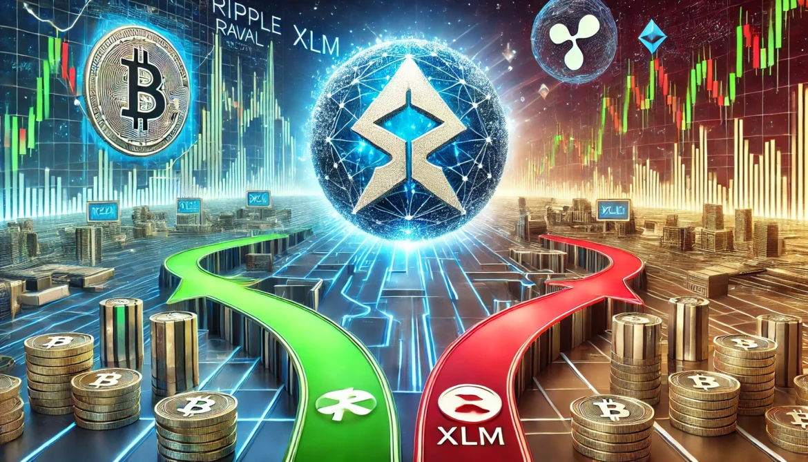 DALL·E-2025-02-21-19.35.20-A-digital-illustration-representing-the-topic-Ripple-Rival-Stellar-XLM-on.webp